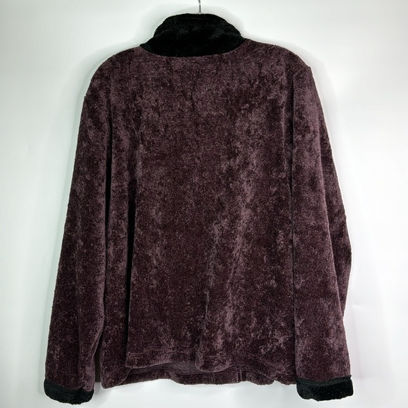 Artisans Pinecone Purple Fleece Button Up Size Large NWT - Picture 4 of 11